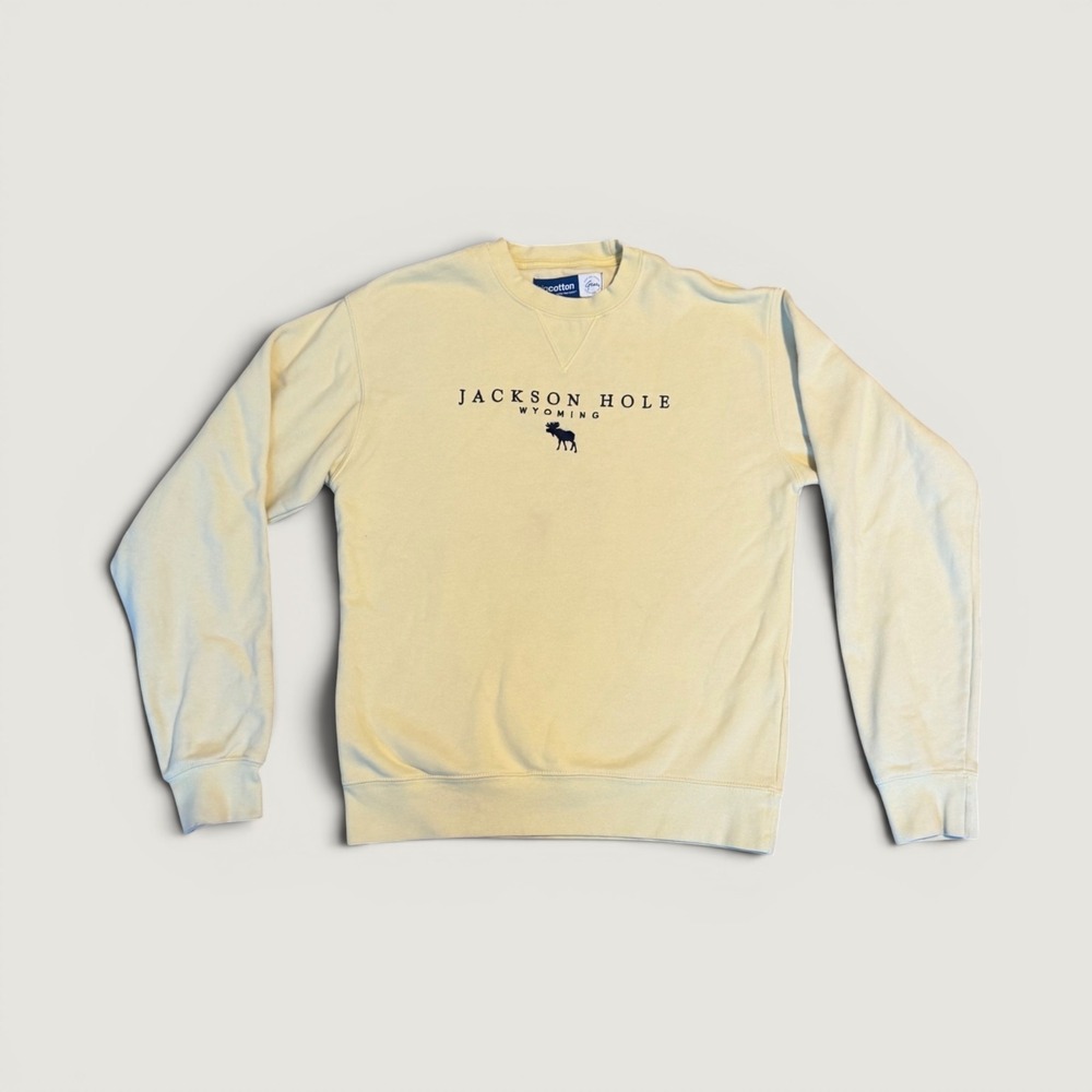 Jackson Hole Wyoming Moose Sweatshirt Yellow XS Gear for Sports G1092 310